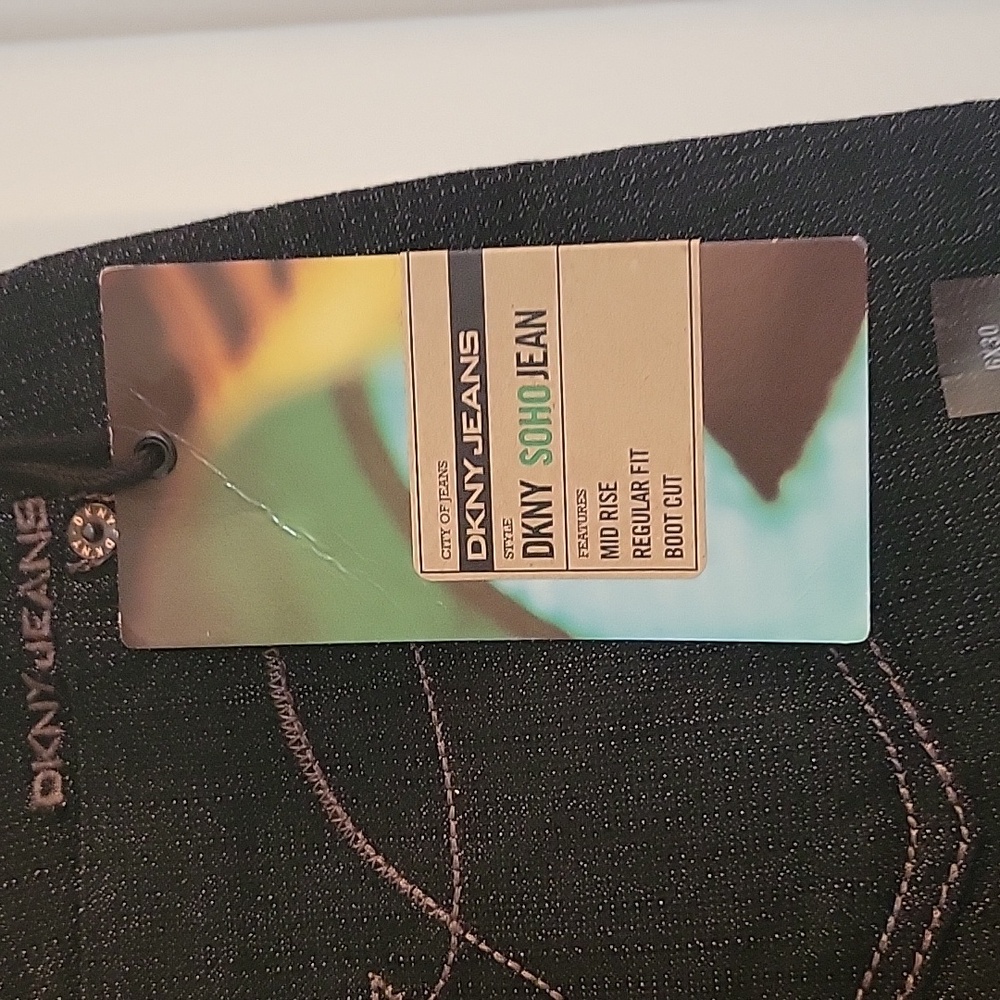 DKNY indigo blue soho boot Women's  Jeans 28x30 6S - Picture 7 of 11